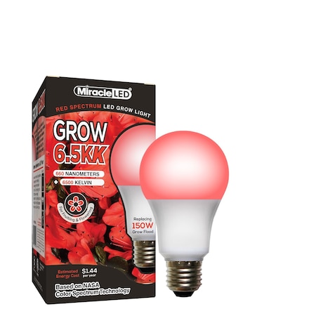 Miracle Led 6.5KK Indoor Grow Light Bulb, 6500K Red Spectrum Replace 150W Grow Bulbs for Vegetables, Herbs 801891